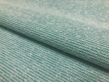 Load image into Gallery viewer, Designer Water &amp; Stain Resistant Indoor Outdoor Turquoise Blue White Boucle MCM Mid Century Modern Upholstery Drapery Fabric