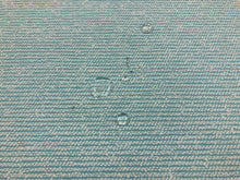 Load image into Gallery viewer, Designer Water &amp; Stain Resistant Indoor Outdoor Turquoise Blue White Boucle MCM Mid Century Modern Upholstery Drapery Fabric