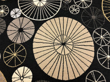 Load image into Gallery viewer, Designer Water &amp; Stain Resistant Black Grey Brass Beige Asian Abstract Upholstery Drapery Fabric