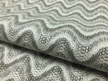 Load image into Gallery viewer, 1.25 Yards Schumacher Bargello Wave Natural Taupe Beige Cream Flamestitch Upholstery Fabric