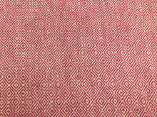 Pink and Green Geometic Linen Fabric