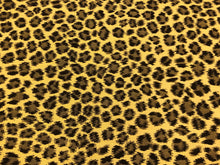 Load image into Gallery viewer, 1.25 Yd Designer Water &amp; Stain Resistant Yellow Beige Brown Cheetah Upholstery Drapery Fabric
