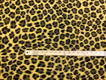 Load image into Gallery viewer, 1.25 Yd Designer Water &amp; Stain Resistant Yellow Beige Brown Cheetah Upholstery Drapery Fabric