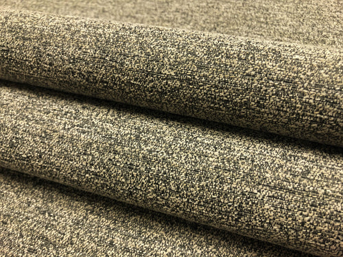 Designer Water & Stain Resistant Grey Beige Textured MCM Mid Century Modern Upholstery Fabric