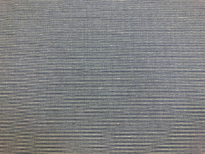 Designer Woven Navy Blue White Ticking Stripe Upholstery Drapery Fabric