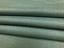Load image into Gallery viewer, Designer Aqua Seafoam Woven Basketweave MCM Mid Century Modern Upholstery Drapery Fabric