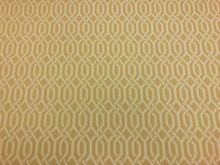 Load image into Gallery viewer, Buttercream Ivory Geometric Trellis Upholstery Fabric