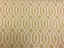 Load image into Gallery viewer, Buttercream Ivory Geometric Trellis Upholstery Fabric