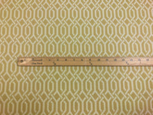 Load image into Gallery viewer, Buttercream Ivory Geometric Trellis Upholstery Fabric