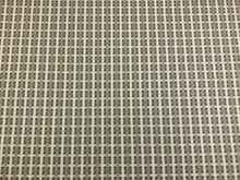 Load image into Gallery viewer, 1 1/3 Yards Designer Woven Taupe Cream Check Geometric Linen Blend Upholstery Fabric