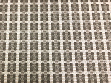 Load image into Gallery viewer, 1 1/3 Yards Designer Woven Taupe Cream Check Geometric Linen Blend Upholstery Fabric