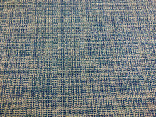 Load image into Gallery viewer, 1.75 Yards Designer Royal Navy Blue White MCM Mid Century Modern Tweed Upholstery Fabric