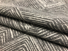 Load image into Gallery viewer, Designer Grey Cream Tribal Abstract Geometric Upholstery Drapery Fabric