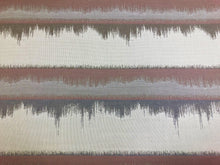 Load image into Gallery viewer, Designer Water &amp; Stain Resistant Indoor Outdoor Taupe Blush Beige Ombre Stripe Upholstery Drapery Fabric