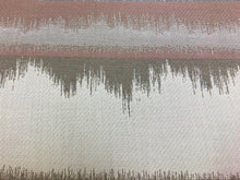 Load image into Gallery viewer, Designer Water &amp; Stain Resistant Indoor Outdoor Taupe Blush Beige Ombre Stripe Upholstery Drapery Fabric