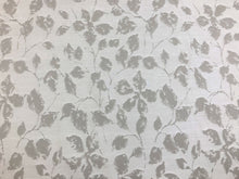 Load image into Gallery viewer, Designer Water &amp; Stain Resistant Greige Taupe Abstract Leaf Upholstery Drapery Fabric