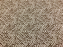 Load image into Gallery viewer, Designer Water &amp; Stain Resistant Rusty Brown Cream Abstract Tribal Animal Pattern Upholstery Fabric