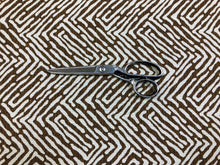 Load image into Gallery viewer, Designer Water &amp; Stain Resistant Rusty Brown Cream Abstract Tribal Animal Pattern Upholstery Fabric