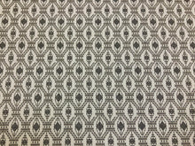 Load image into Gallery viewer, Designer Water &amp; Stain Resistant Indoor Outdoor Off White Black Geometric Abstract Ethnic Upholstery Drapery Fabric