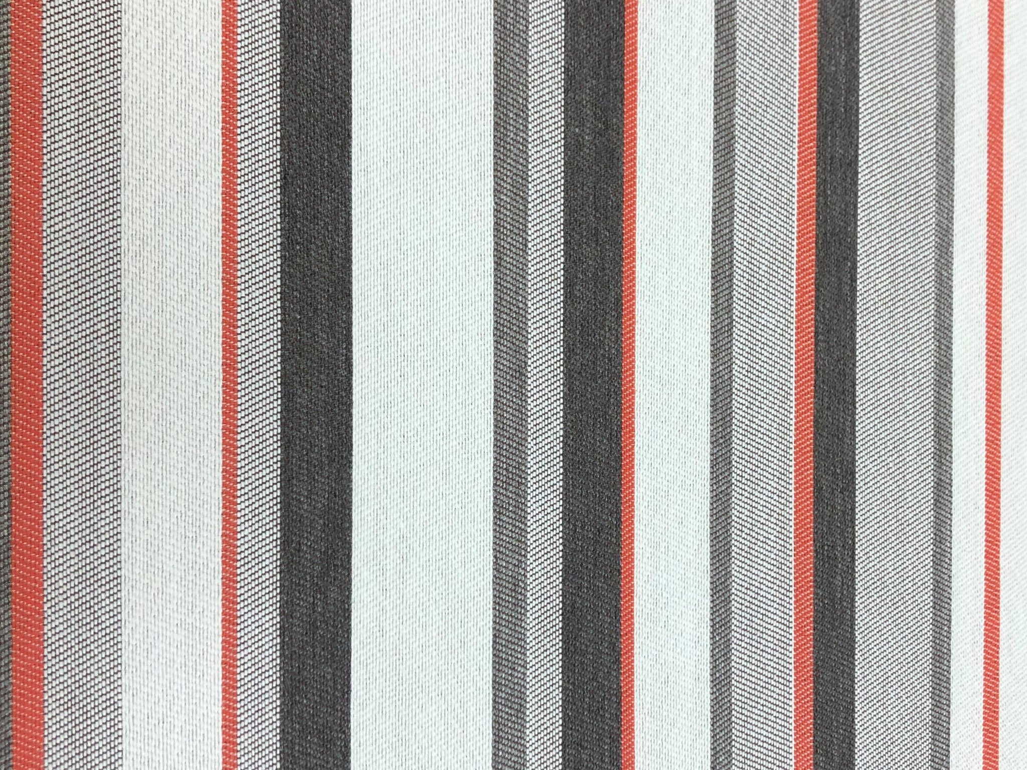 Grey Red Orange Striped Patterned Velvet Upholstery Curtains Cushions Fabric