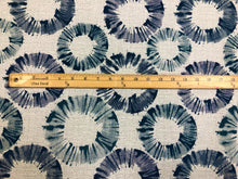 Load image into Gallery viewer, Designer Teal Green Navy Blue Off White Abstract Upholstery Drapery Fabric