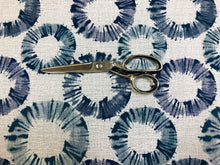 Load image into Gallery viewer, Designer Teal Green Navy Blue Off White Abstract Upholstery Drapery Fabric