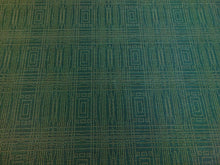 Load image into Gallery viewer, Designer Water &amp; Stain Resistant Teal Green Abstract Geometric Upholstery Fabric