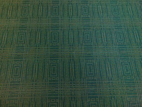 Designer Water & Stain Resistant Teal Green Abstract Geometric Upholstery Fabric