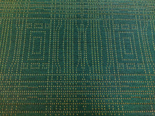Load image into Gallery viewer, Designer Water &amp; Stain Resistant Teal Green Abstract Geometric Upholstery Fabric