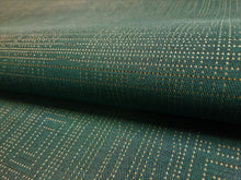 Load image into Gallery viewer, Designer Water &amp; Stain Resistant Teal Green Abstract Geometric Upholstery Fabric