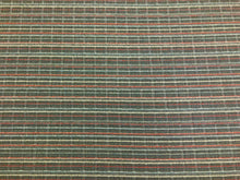 Load image into Gallery viewer, Designer Water &amp; Stain Resistant Gray Light Blue Coral White Stripe Upholstery Fabric