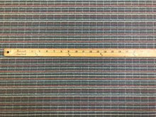 Load image into Gallery viewer, Designer Water &amp; Stain Resistant Gray Light Blue Coral White Stripe Upholstery Fabric