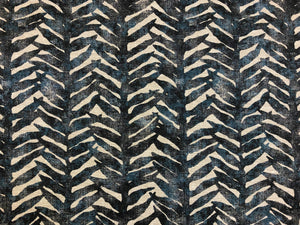 Clay McLaurin Cumberland Indigo Navy Blue Beige Linen Upholstery Drapery Fabric
