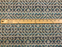 Load image into Gallery viewer, Romo Mokolo Maize Indigo Teal Grey Navy Blue Geometric Polypropelene Upholstery Fabric STA 3043