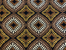 Load image into Gallery viewer, Designer Charcoal Black Mustard Gold Copper Metallic Taupe Embroidered Medallion Upholstery Fabric