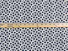Load image into Gallery viewer, Alex Conroy Mughal Lattice Small Reverse Indigo Navy Blue White Geometric Linen Fabric