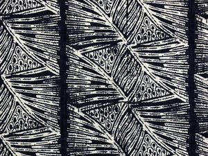 Christopher Farr Cloth Skate Dark Indigo Navy Blue White Abstract Linen Upholstery Fabric