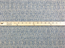 Load image into Gallery viewer, 1.5 Yds Designer French Blue Beige Woven Ethnic Upholstery Fabric
