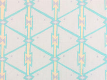Load image into Gallery viewer, Caniki Cloth Pastel Blue Yellow Green Lilac Tribal Southwestern Upholstery Drapery Fabric
