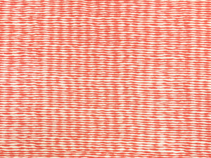 1997 Raoul Textiles Lena Print Orange Red Ivory Stripe Linen Upholstery Drapery Fabric