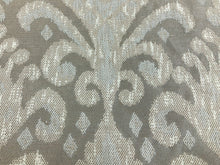 Load image into Gallery viewer, Designer Beige Grey Cream Ikat Upholstery Drapery Fabric