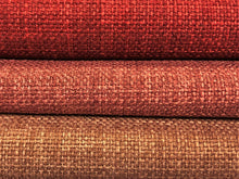 Load image into Gallery viewer, Faux Linen Mid Century Modern MCM Rose Wine Red Mauve Upholstery Drapery Fabric