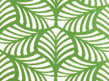 Load image into Gallery viewer, 1.5 Yds Schumacher Sonia II Indoor Outdoor Green Cream Geometric Upholstery Fabric