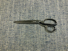 Load image into Gallery viewer, Designer Linen Viscose Navy Blue Cream Woven Small Check Upholstery Fabric