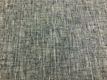 Load image into Gallery viewer, Designer Linen Flax Polyamide Water &amp; Stain Resistant Steel Blue Grey Brown MCM Mid Century Modern Tweed Upholstery Fabric