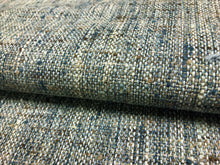 Designer deals MCM Mid Century Modern Steel Gray Blue Linen Cotton Speckled Water & Stain Resistant Tweed Upholstery Drapery Fabric STA770