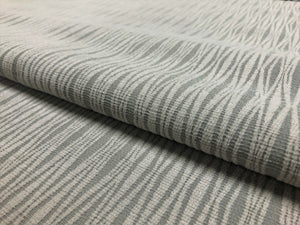 Designer Water & Stain Resistant Grey Abstract Geometric Chenille Upholstery Fabric