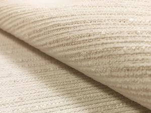 Designer Water & Stain Resistant Cream Beige Chenille Upholstery Fabric