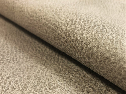 1.5 Yds Designer Water & Stain Resistant Beige Faux Leather Suede Upholstery Fabric