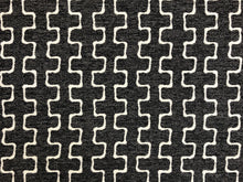 Load image into Gallery viewer, JF Fabrics Expedition 97 Water &amp; Stain Resistant Charcoal Grey Cream Abstract Geometric Upholstery Fabric